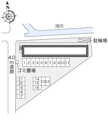 ★手数料０円★岡山市中区神下　月極駐車場（LP）